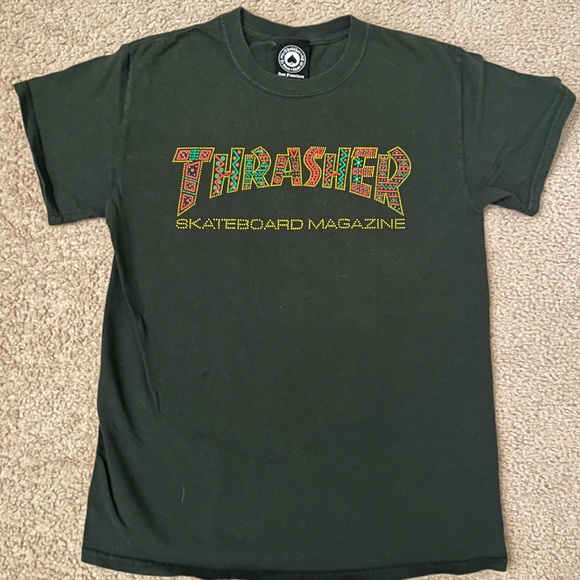 Men’s Small Dark Green Thrasher T Shirt - Picture 1 of 5